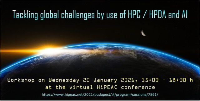 Tackling global challenges by use of HPC / HPDA and AI